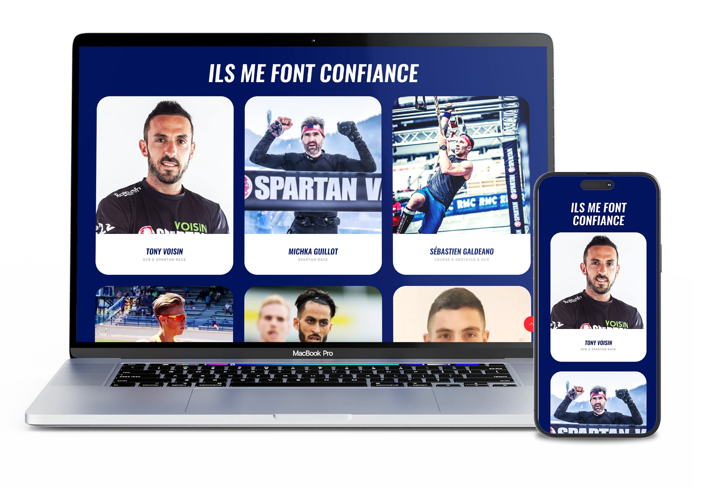 Création site web coach OCR Spartan Race Hyrox design sportif Paris Ile-de-France France