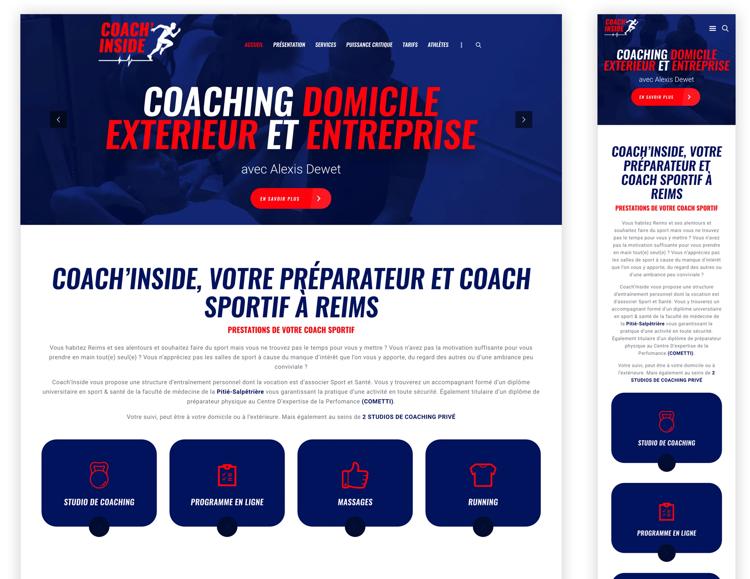 Création site internet SEO coach sportif OCR courses hybrides webdesigner Paris Ile-de-France France