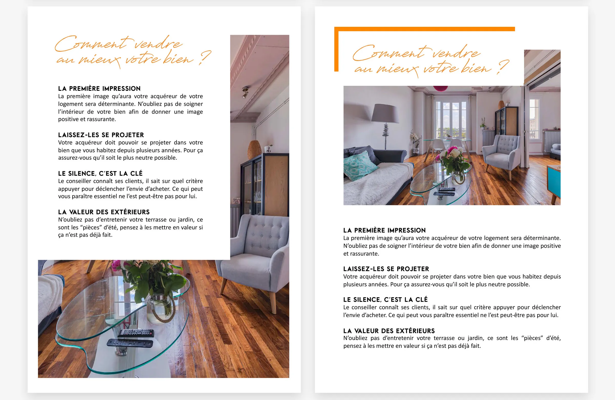 Template dossier estimation agence immobilière design graphique Paris Ile-de-France France