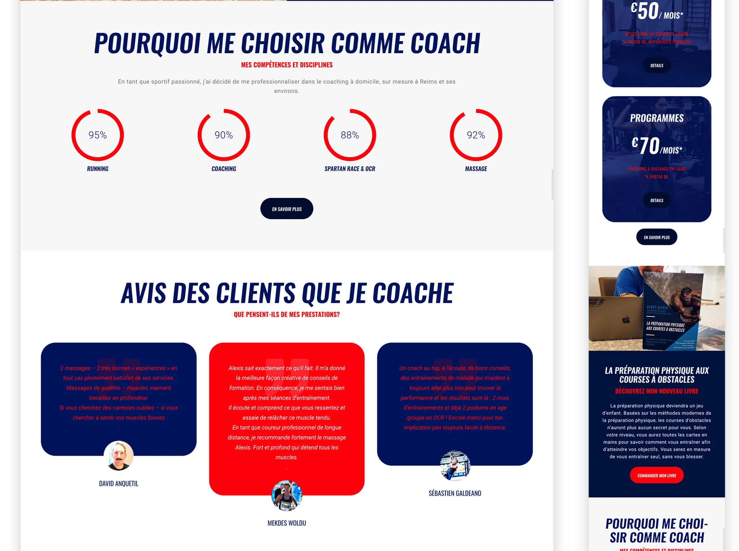 Création site internet SEO coach sportif OCR courses hybrides webdesigner Paris Ile-de-France France