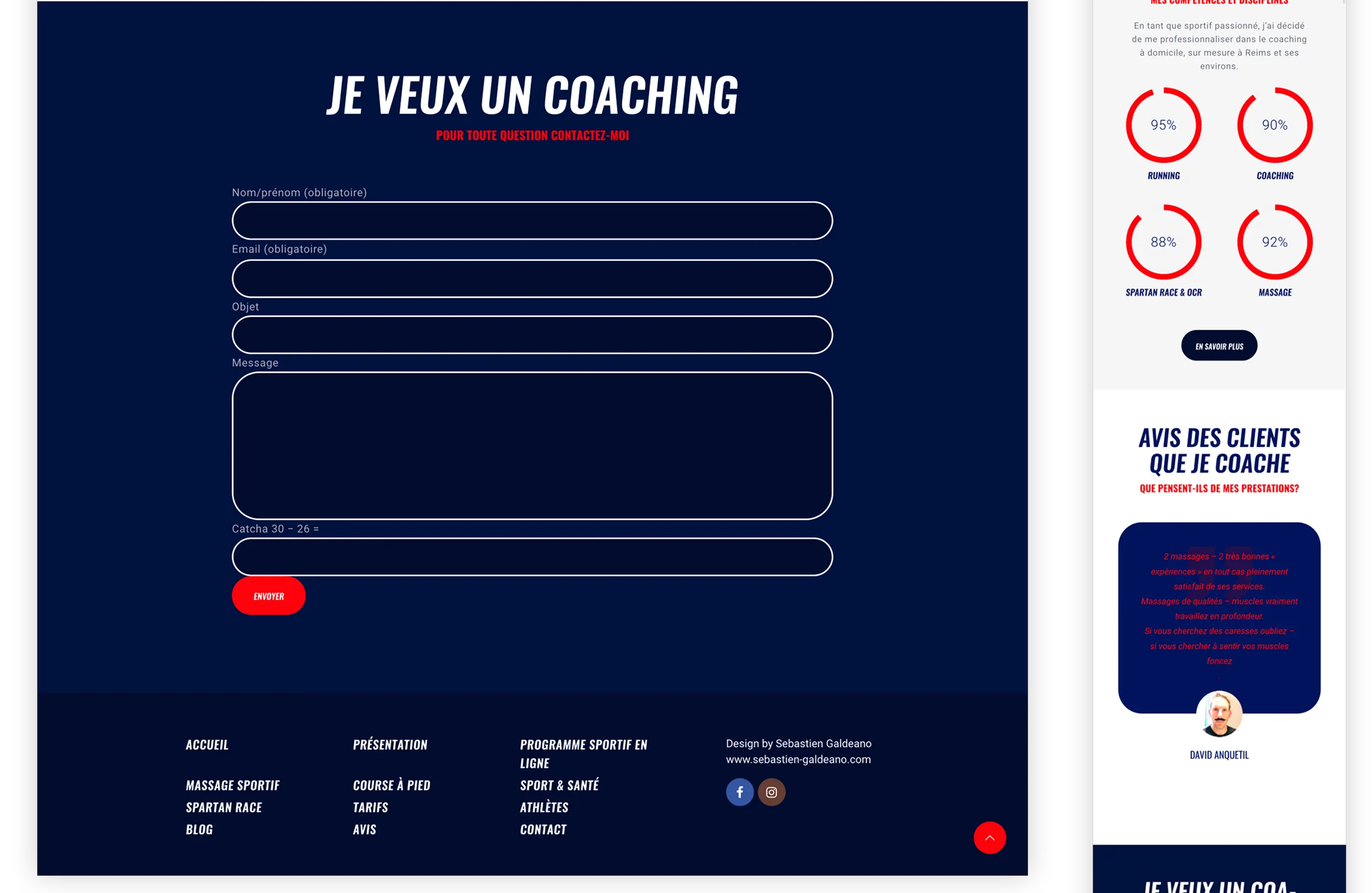 Création site internet SEO coach sportif OCR courses hybrides webdesigner Paris Ile-de-France France