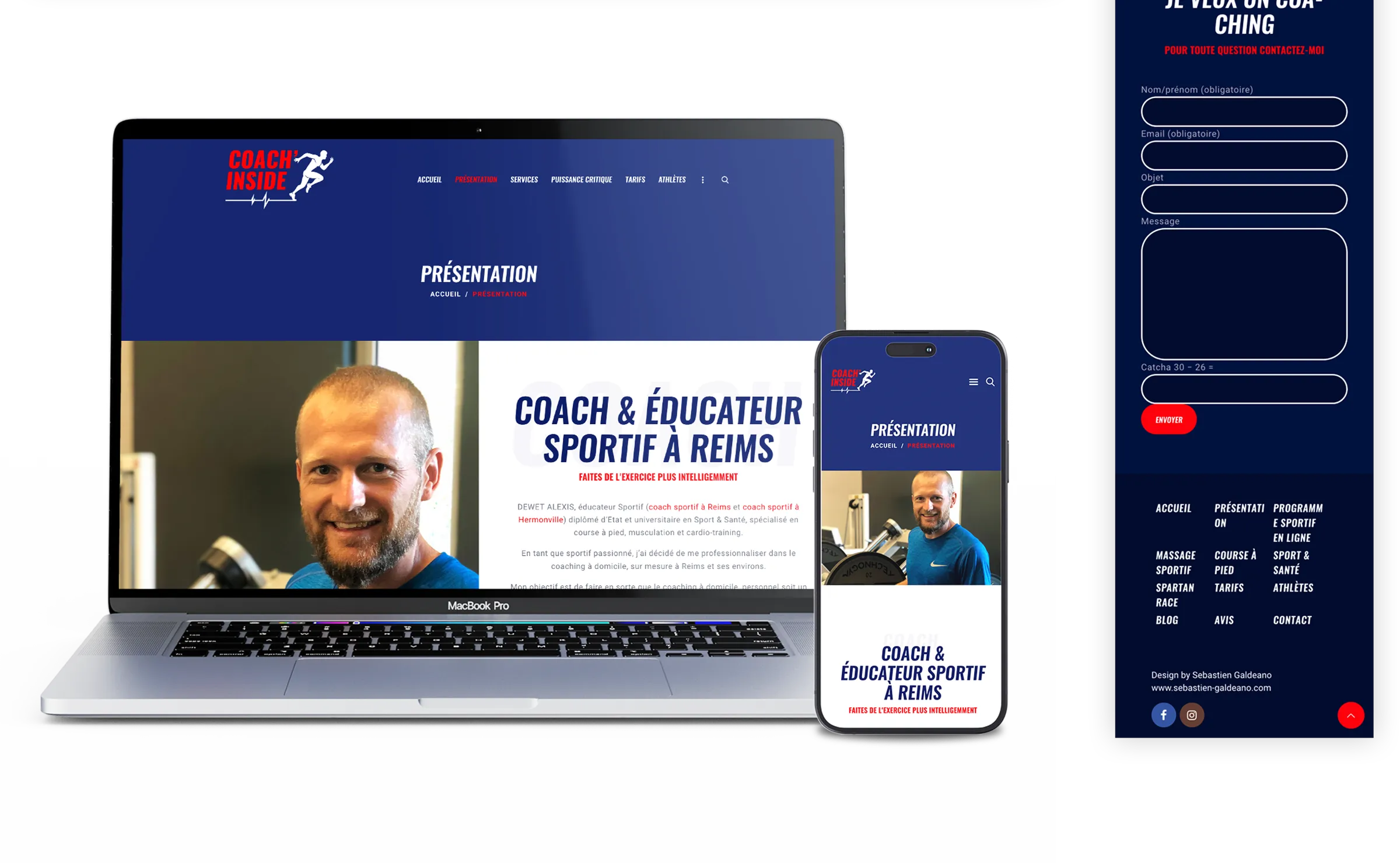 Création site internet SEO coach sportif OCR courses hybrides webdesigner Paris Ile-de-France France