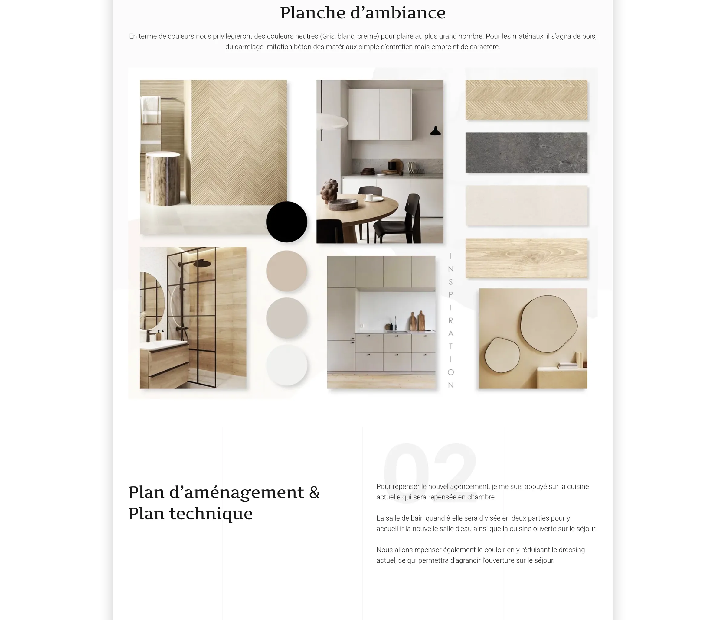 Page projet responsive de décoration d’intérieur créée par un webdesigner freelance à Paris spécialisé en UX UI et référencement SEO en France