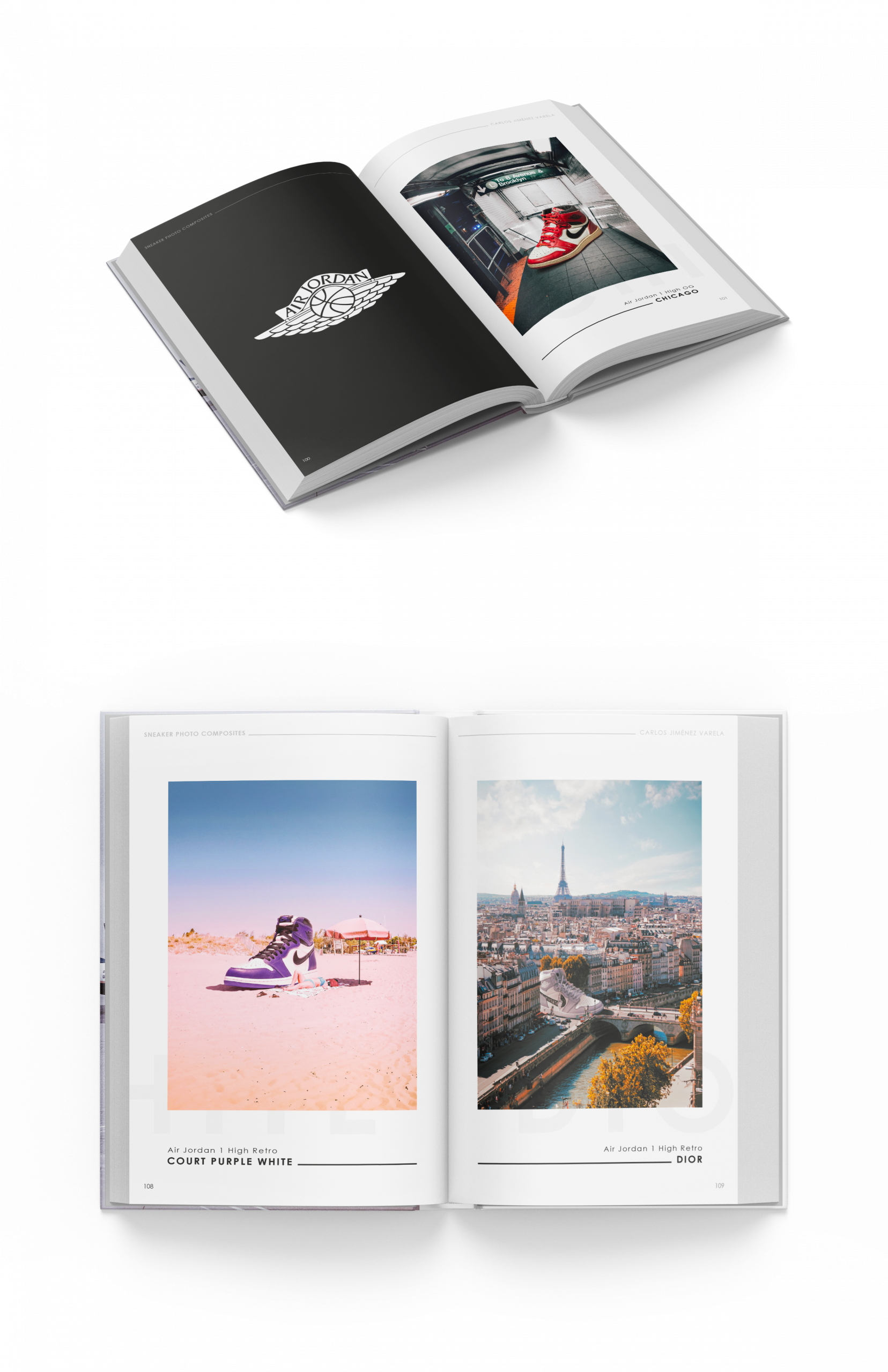 Mise en page intérieure d'un livre photographique réalisée par un graphiste freelance en Île-de-France spécialisé en édition et direction artistique