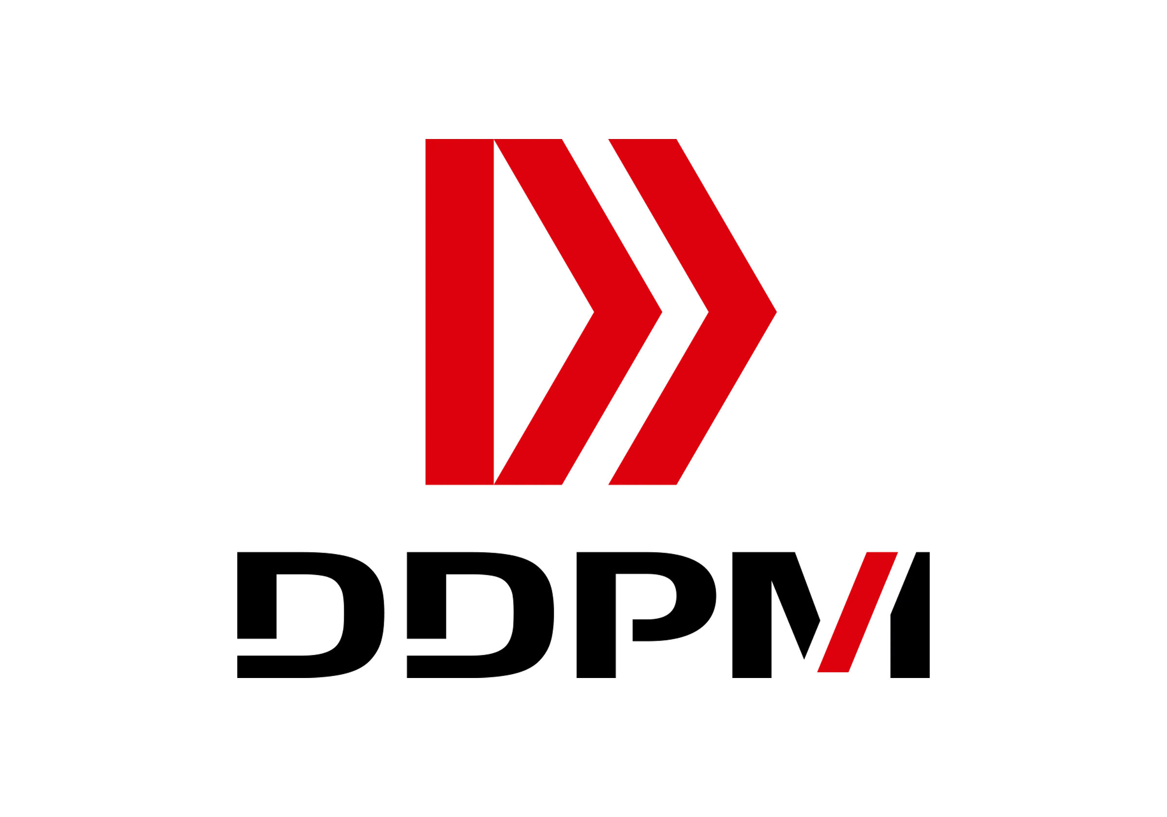 Création du symbole graphique du logo DDPM par un designer graphique basé près de Paris pour une société de développement informatique