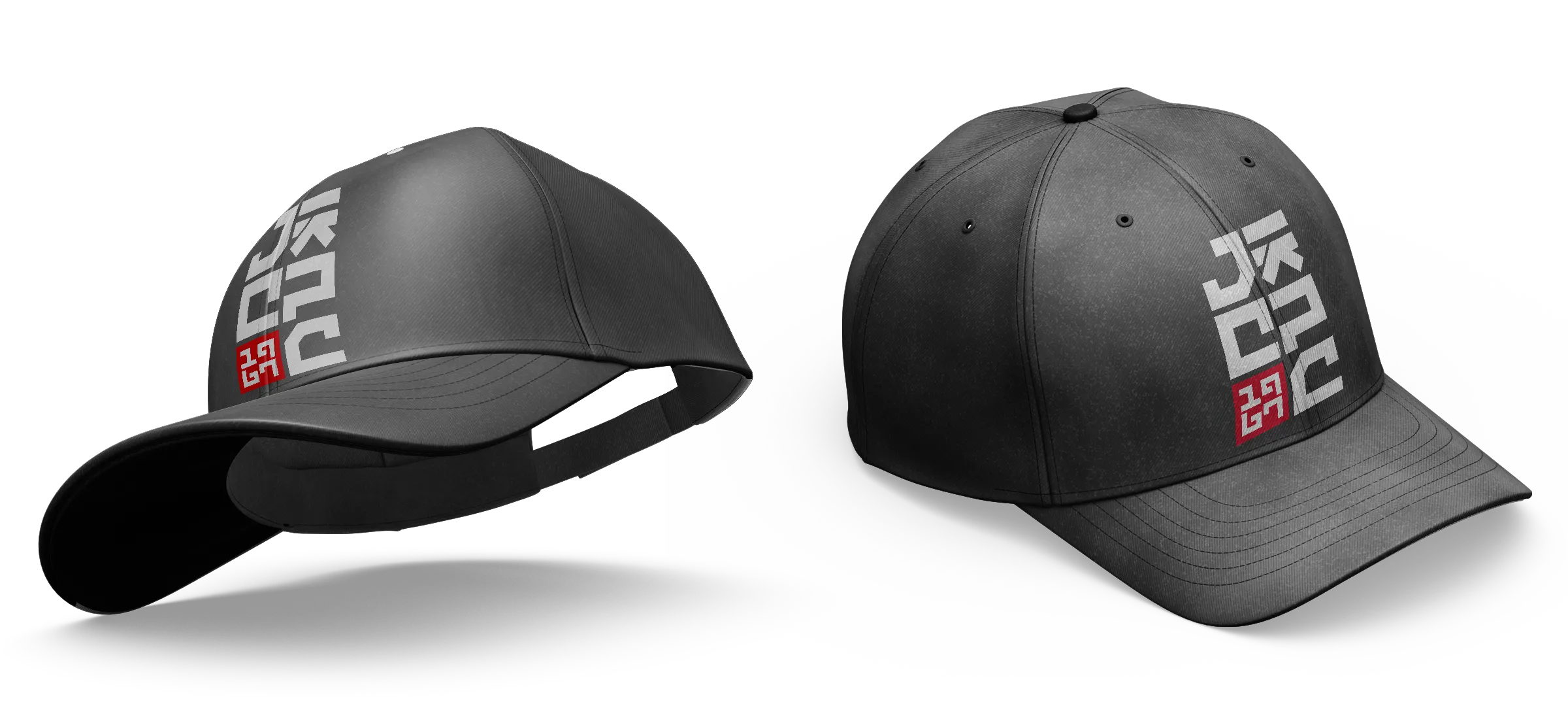 Casquette personnalisée avec logo JCPC réalisée par un designer graphique en Île-de-France pour un club de judo et d’arts martiaux