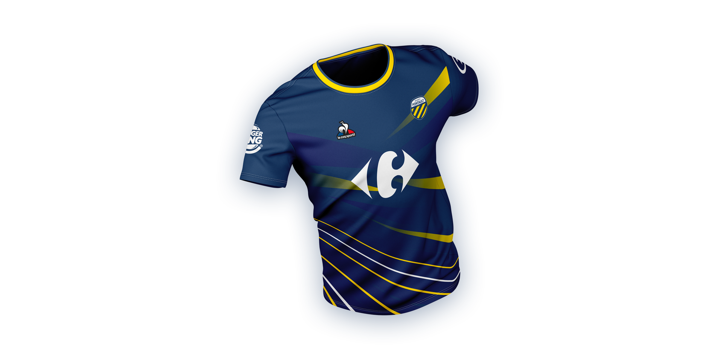 Comparaison entre l’ancien logo et une proposition de refonte du Rugby Club de Pontault-Combault réalisée par un graphiste spécialisé en création d’identité visuelle sportive en Île-de-France