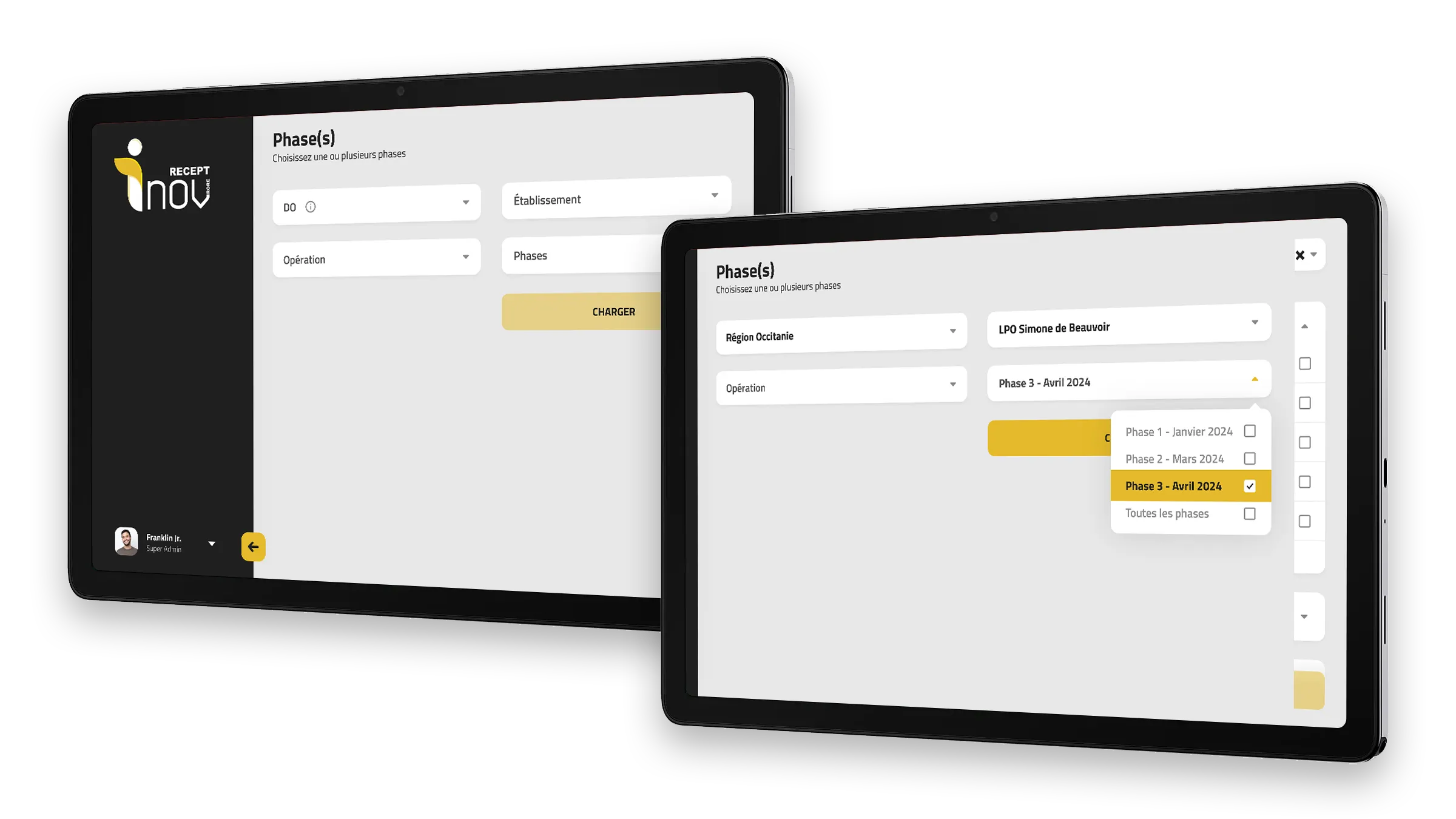 Conception UX d'une application de gestion logistique sur tablette réalisée par un designer d'interface utilisateur en région parisienne et en France
