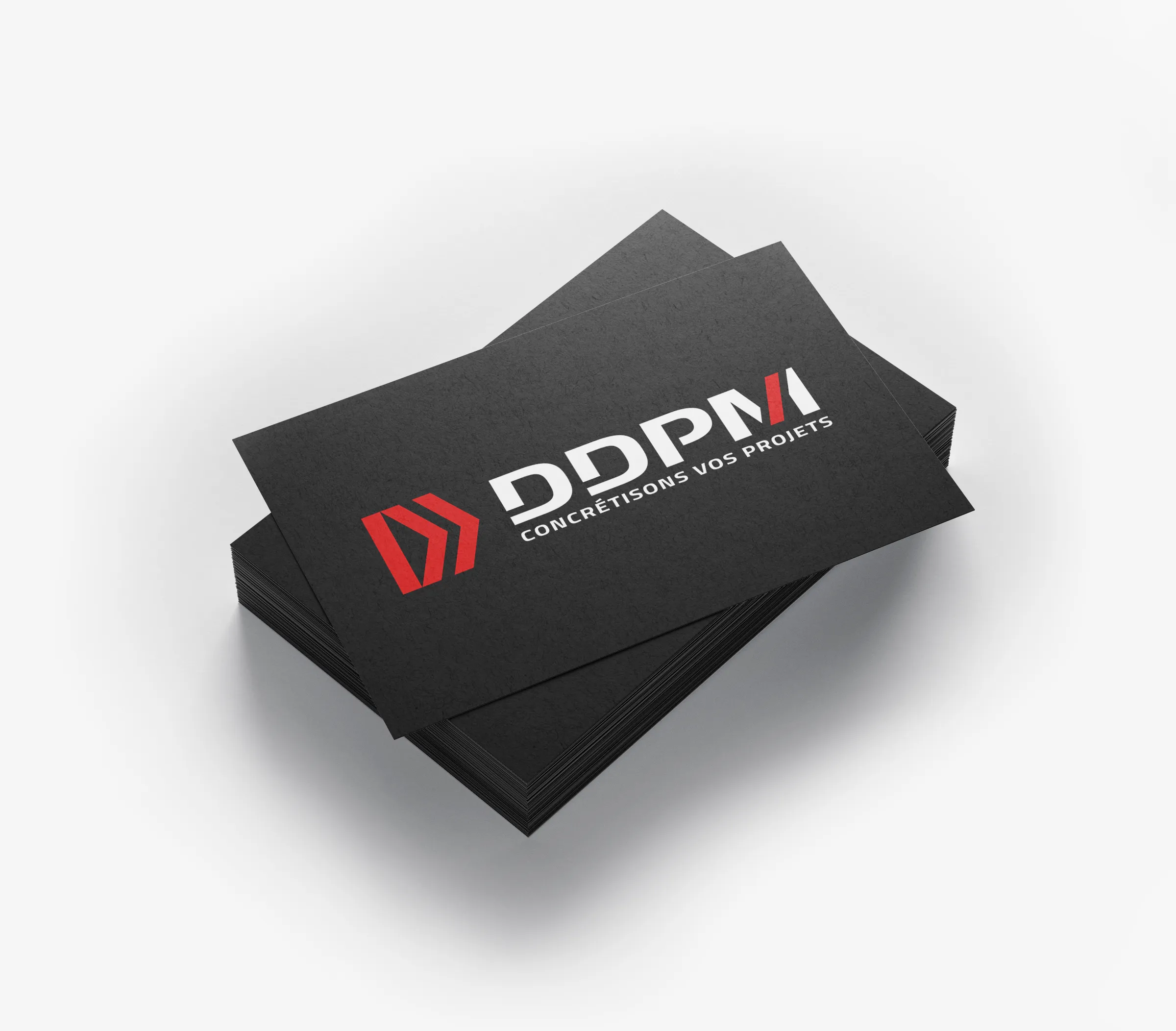 Création de cartes de visite professionnelles DDPM par un graphiste freelance en France spécialisé en identité visuelle et branding