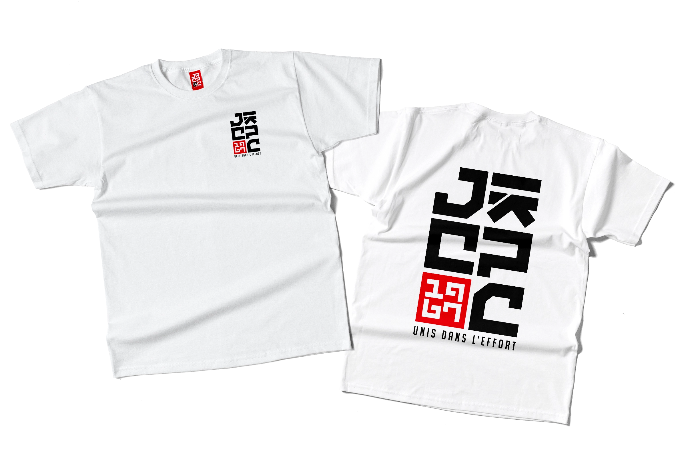 T-shirt officiel du Judo Club Pontault-Combault conçu par un graphiste en Seine-et-Marne spécialisé dans les identités visuelles sportives
