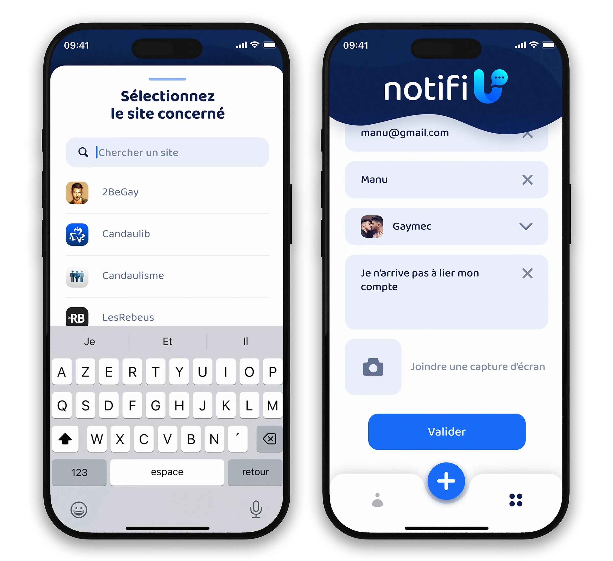 Création d'interfaces UX UI de formulaires mobiles réalisée par un graphiste freelance à Paris, en Île-de-France et en France